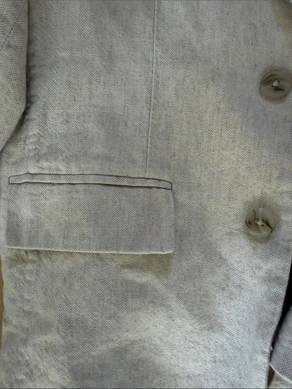 Zara Boys Light Beige Linen Suit Jacket and Trousers